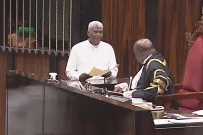Weerasena Gamage sworn in as Member of Parliament
