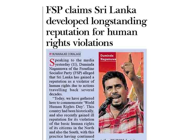 FSP claims SL developed longstanding reputation for human rights violations