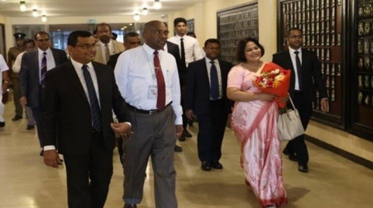 Mrs. Kushani Rohanadeera, the new Secretary General of the Parliament, assumes her duties