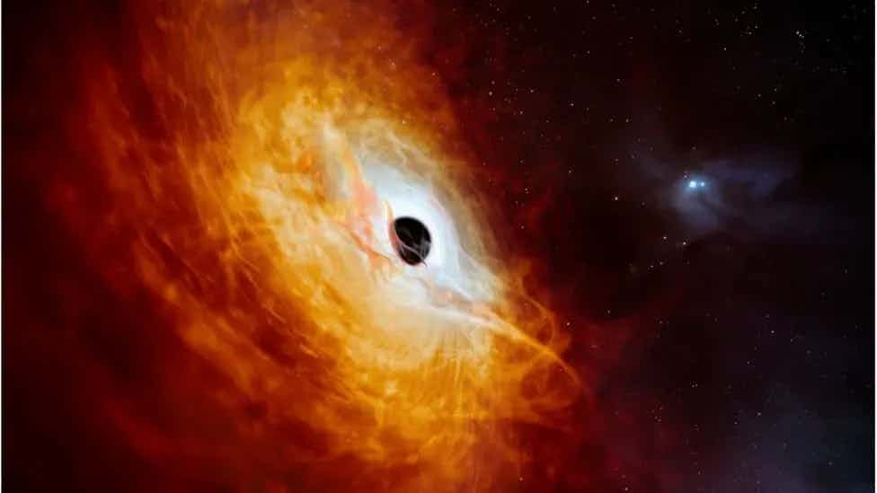 Scientists uncover universe's brightest object: A black hole devouring a Sun daily